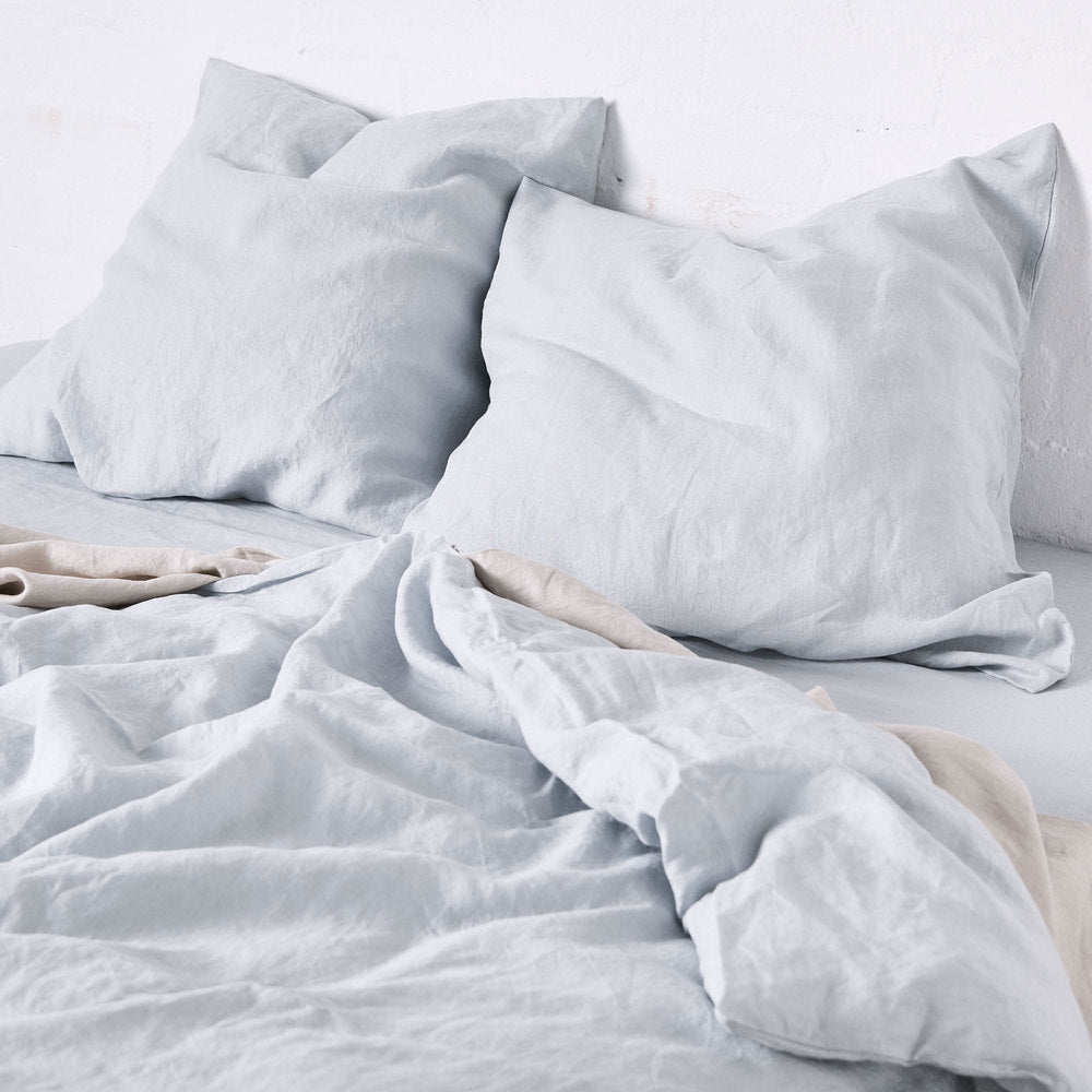 100% Linen Duvet Cover in Mist