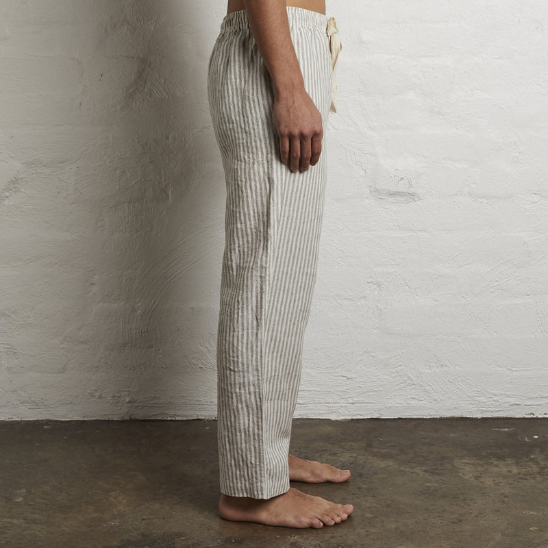 mens linen striped pants