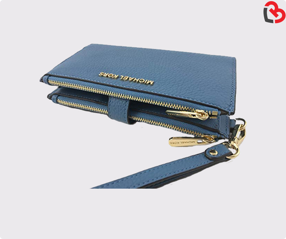 mk double zipper wallet