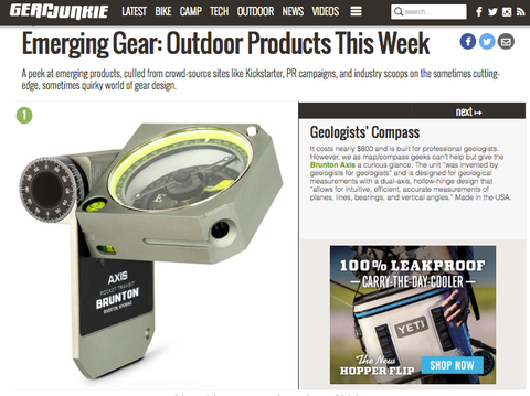 Gear Junkie article screen shot