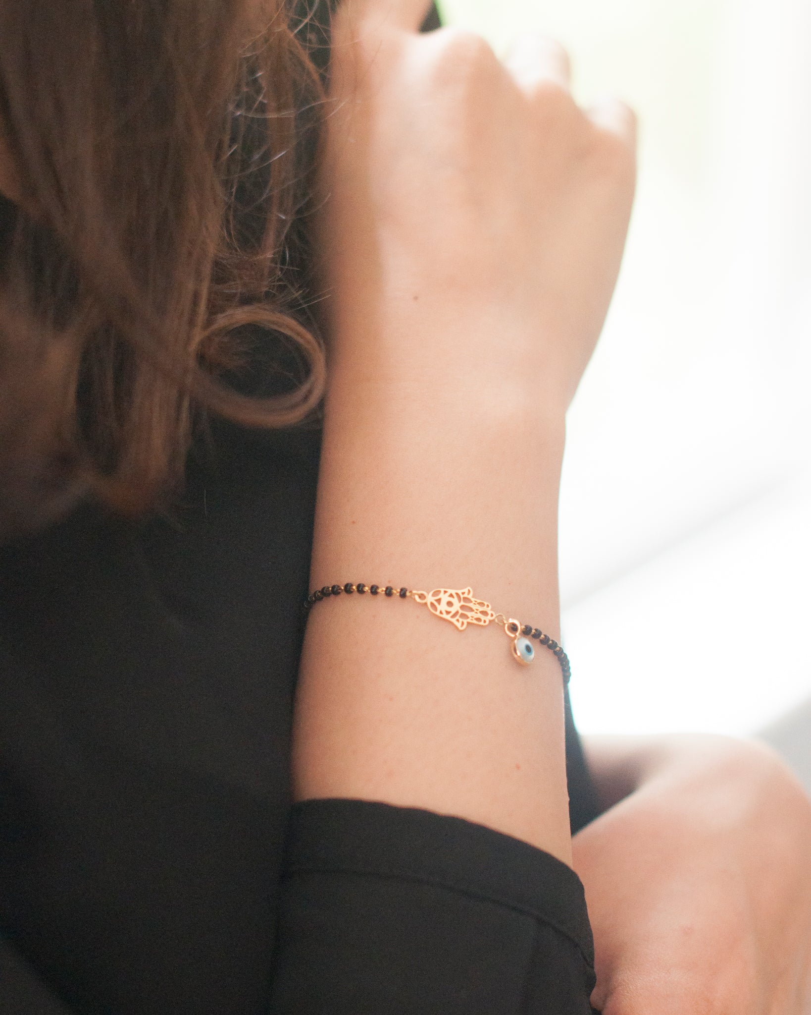Mangalsutra Bracelet Designs | Bridal Accessories | Mangalsutra Designs |  Black beaded jewelry, Gold bracelet chain, Black beaded bracelets