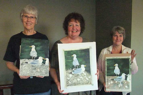 Painting Seagulls - student graduates