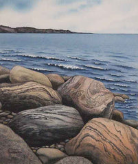Saltwater and Stone, watercolour by Karen Richardson