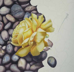 Step 4 of Yellow Rose by Karen Richardson