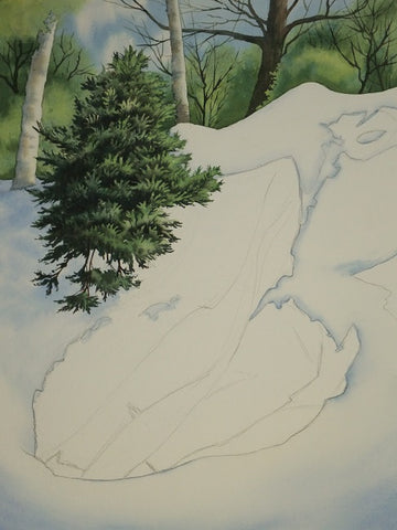 Snow and Stone, work in progress by Karen Richardson