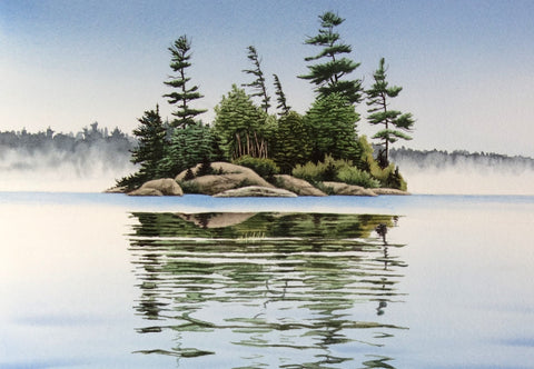 Detail of Whispering Waters watercolour by Karen Richardson
