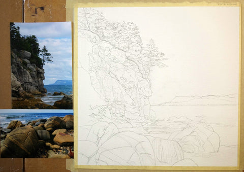 Reference photos and drawing by Karen Richardson