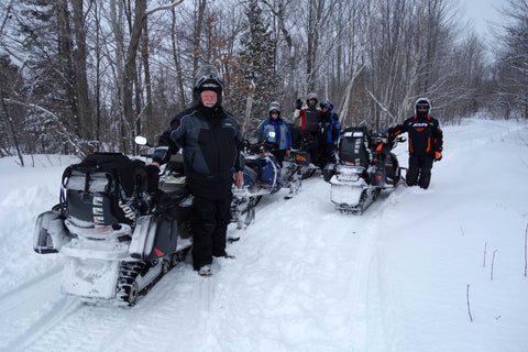 Karen Richardson's snowmobiling friends