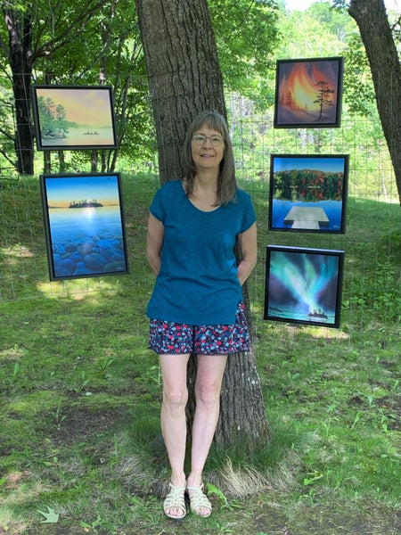 Karen Richardson at Miskwaa Outdoor Art Gallery