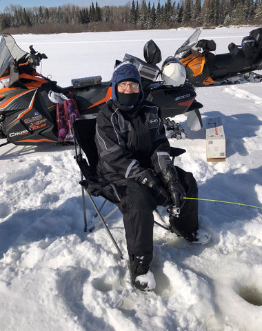 Karen Richardson ice fishing