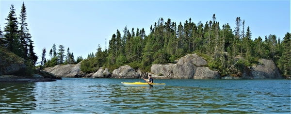 Karen Richardson kayaking in Pukaskwa National Park