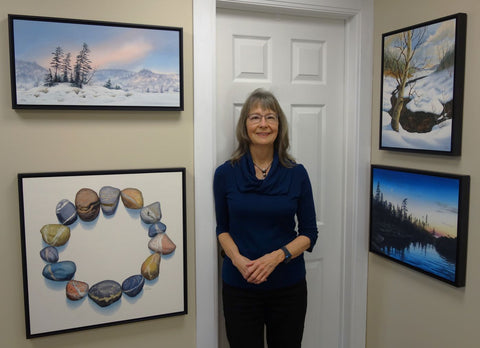 Karen Richardson in her art studio