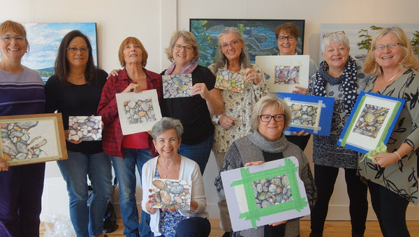 Karen Richardson with her watercolour students