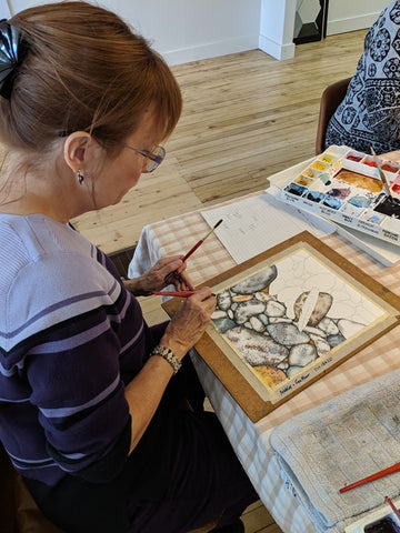 Karen Richardson Demonstrating Watercolour