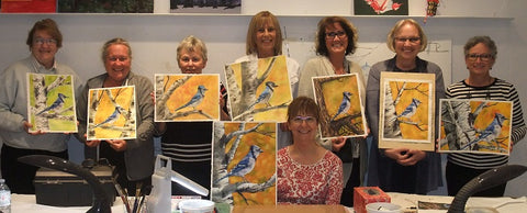 Blue Jay watercolour class with Karen Richardson