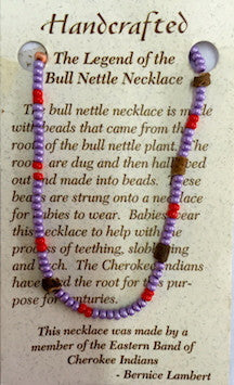 bull nettle root teething necklace