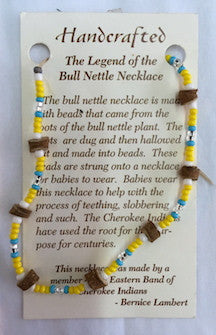 bull nettle root teething necklace