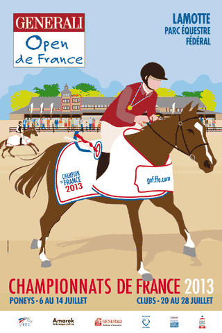 Affiche generali open de France Championnats de France d'équitation  parc équestre fédéral 2013