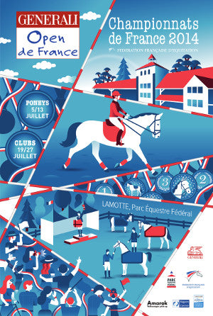 Affiche generali open de France Championnats de France d'équitation  parc équestre fédéral 2014