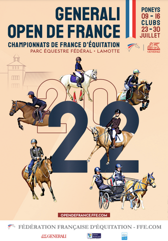 Affiche generali open de France Championnats de France d'équitation  parc équestre fédéral 2022