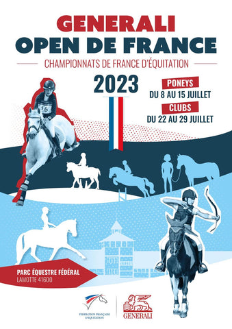 Affiche generali open de France Championnats de France d'équitation  parc équestre fédéral 2023
