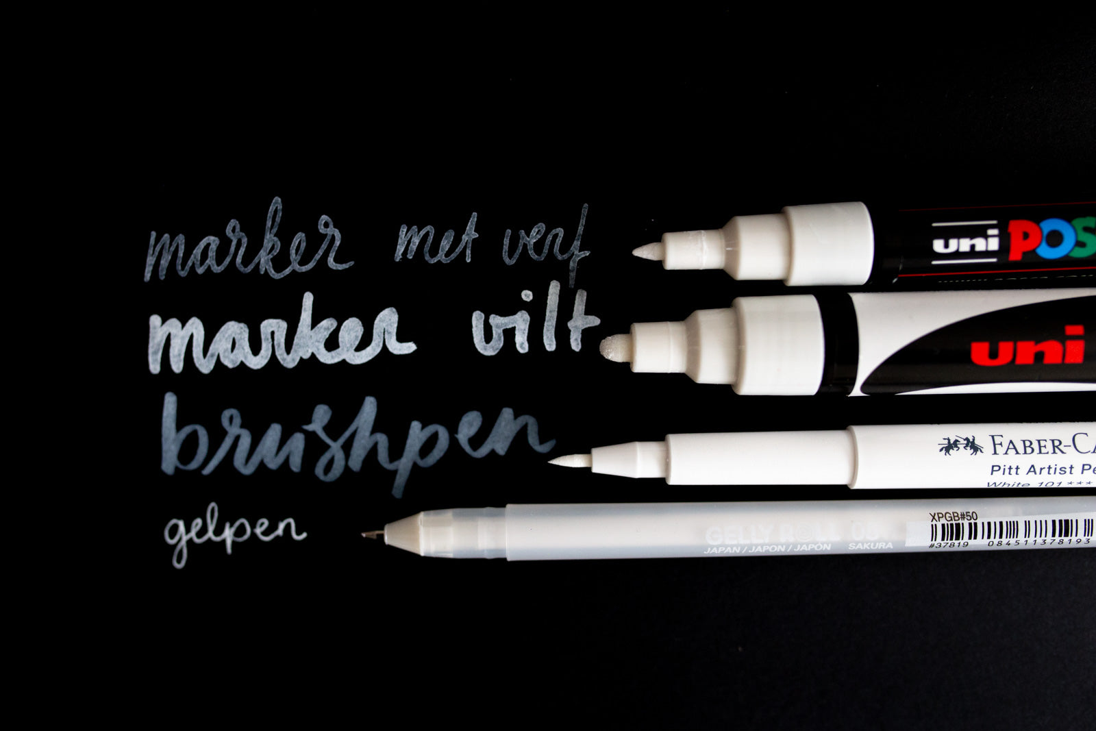 Witte pennen en markers White pens and markers – Splendith