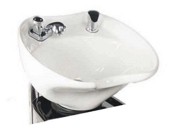 Titling Porcelain Shampoo Bowl White Asti Salon Supply