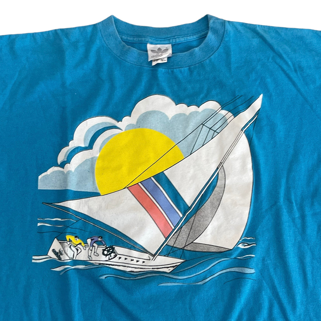 Año Nuevo Lunar vocal Rango Vintage Adidas Regatta Sailing T-shirt – For All To Envy