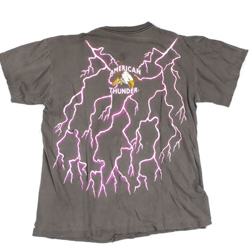 Vintage Feel The Wind T-shirt Eagle Lightning T-shirt 90s Kanye – For ...