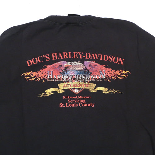 Vintage Harley Davidson Long Sleeve Flames T-Shirt Bike Biker ...