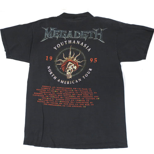 Vintage Megadeth Youthanasia T-shirt Tour 1995 Heavy Metal LA – For All ...