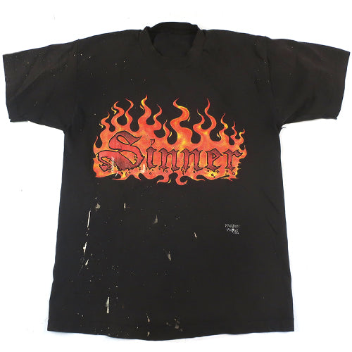 Vintage Sinner T-Shirt 1994 Fashion Victim 90s Flames – For All To Envy