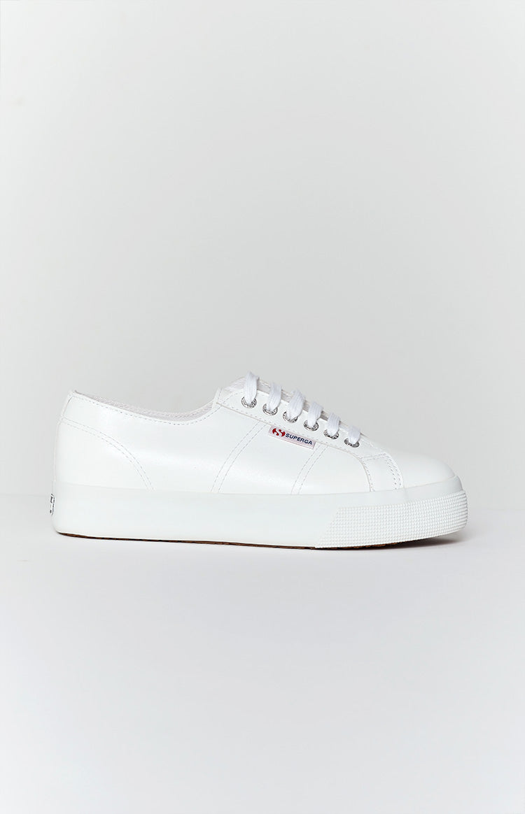 womens 2730 platform sneakers in white nappa leather