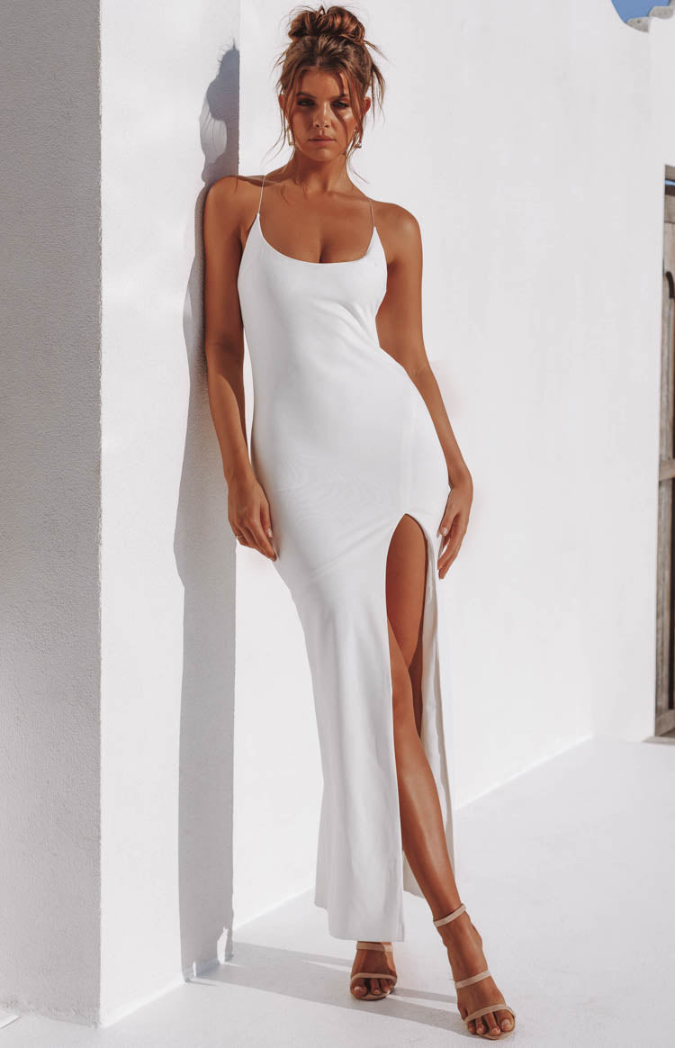 cheap white evening dress