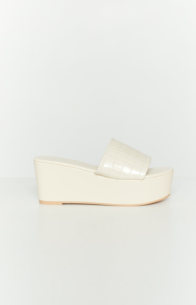 Billini Fliss Bone Croc Wedges | Fashion Secrets Revealed