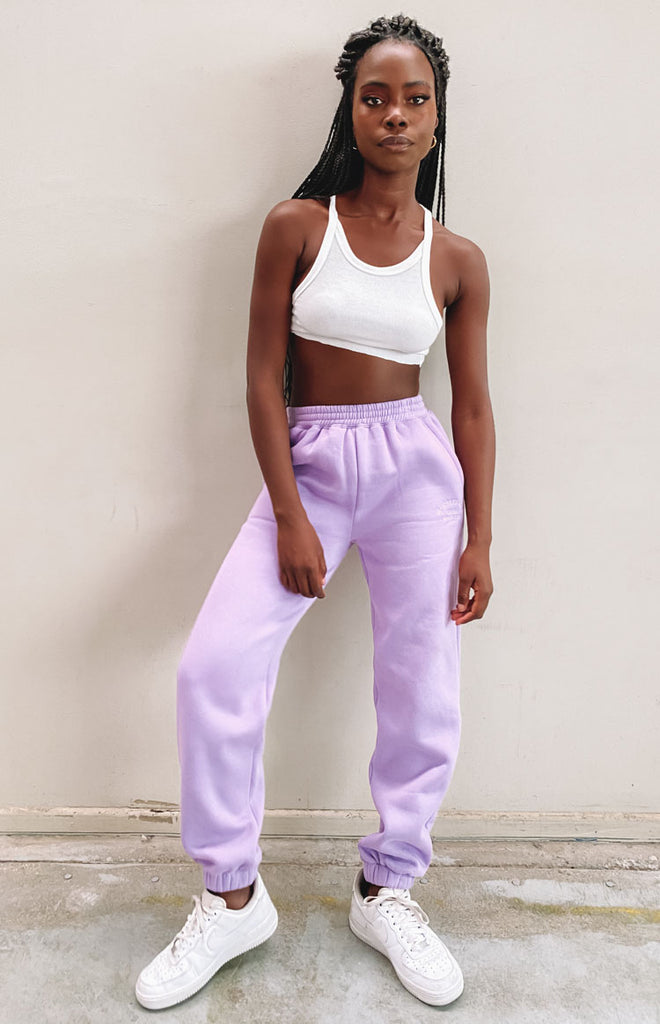 Capri Beach Track Pants Lilac – Beginning Boutique