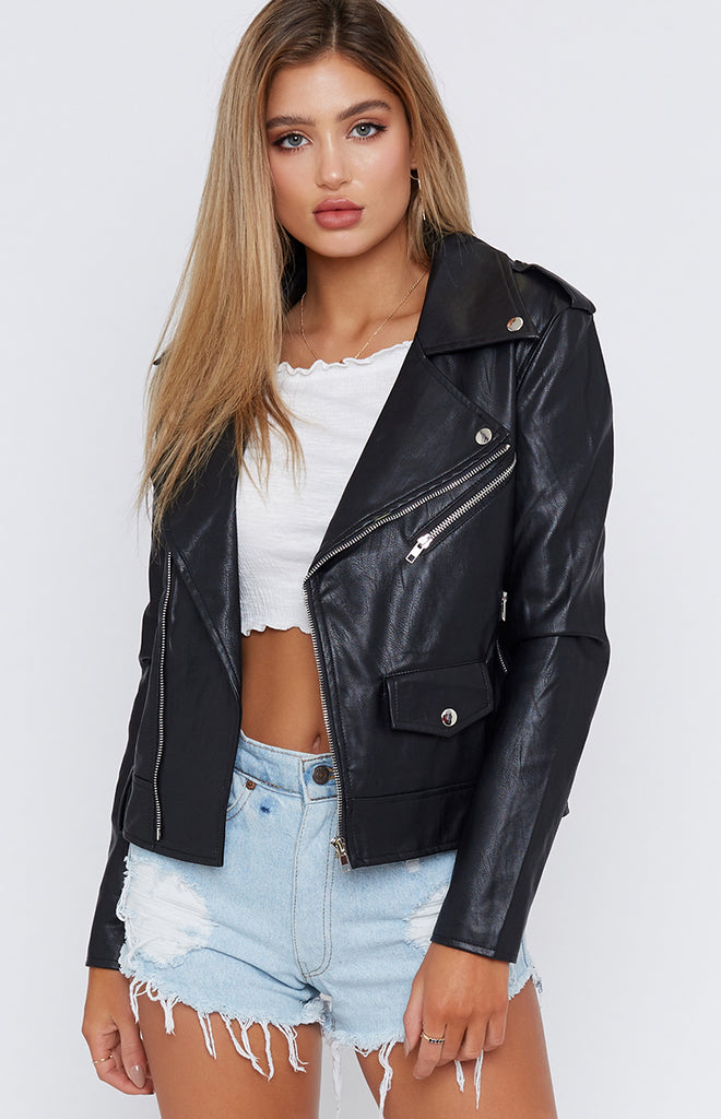 Brando Biker Jacket Black – Beginning Boutique