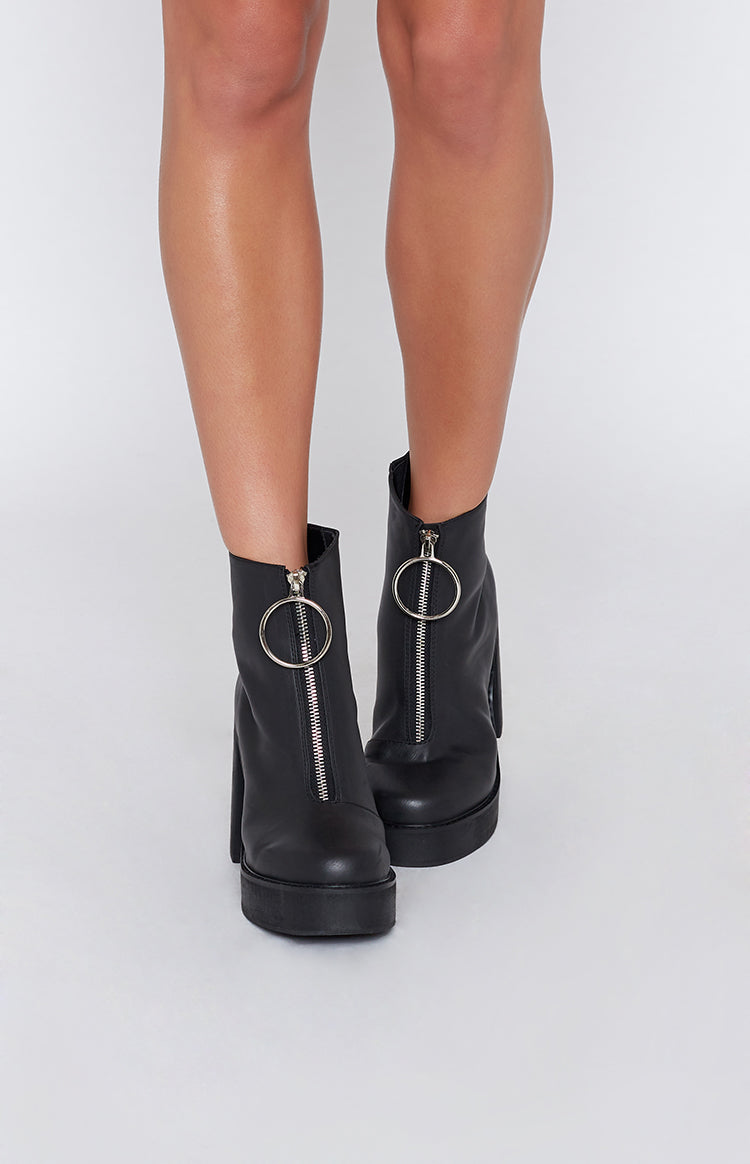 Current Mood Franky Platform Boots Black