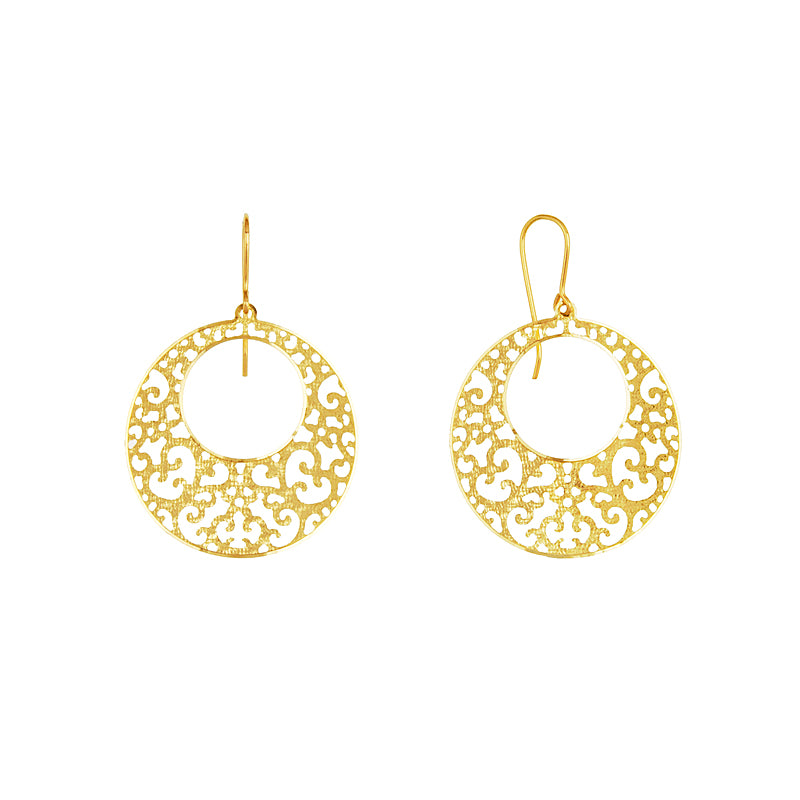 14K Yellow Gold Filigree Earrings – Deleuse Fine Jewelry