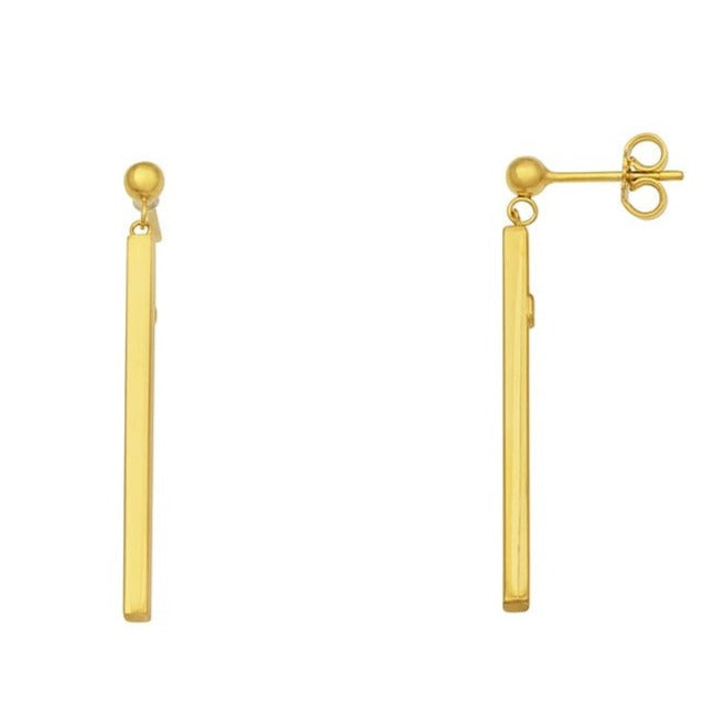 Gold Bar Earrings – Deleuse Fine Jewelry