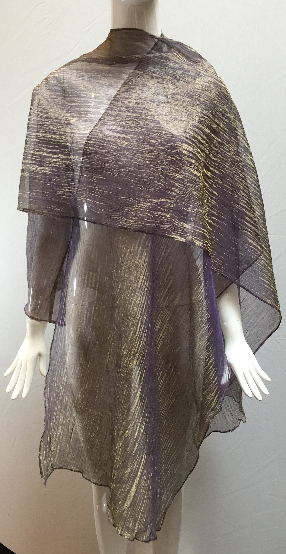 Janet Deleuse Designer Metallic Organza Silk Wrap – Deleuse Fine Jewelry