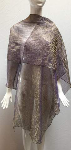 Janet Deleuse Designer Metallic Organza Silk Wrap – Deleuse Fine Jewelry