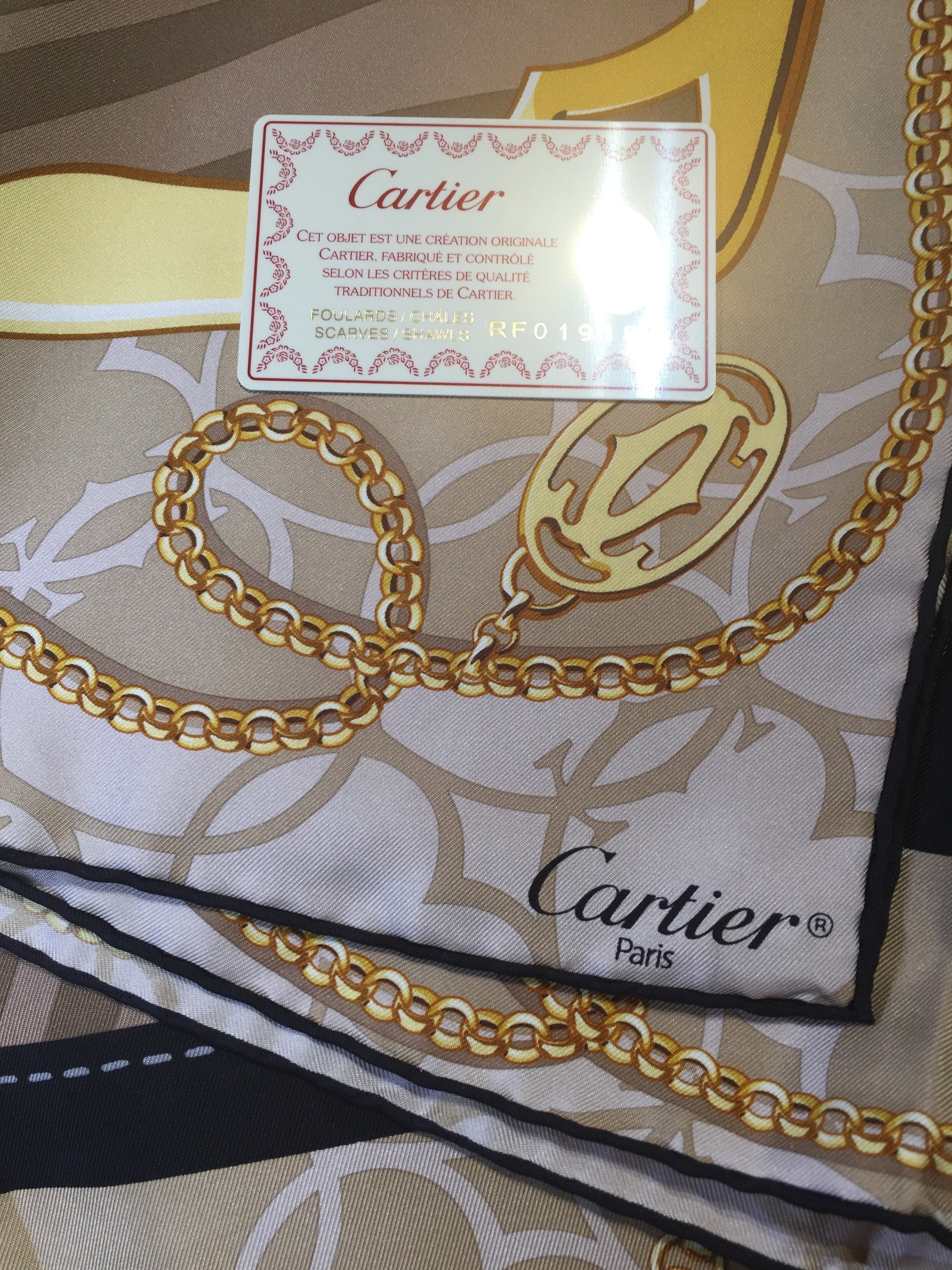Vintage Cartier Silk Scarf 