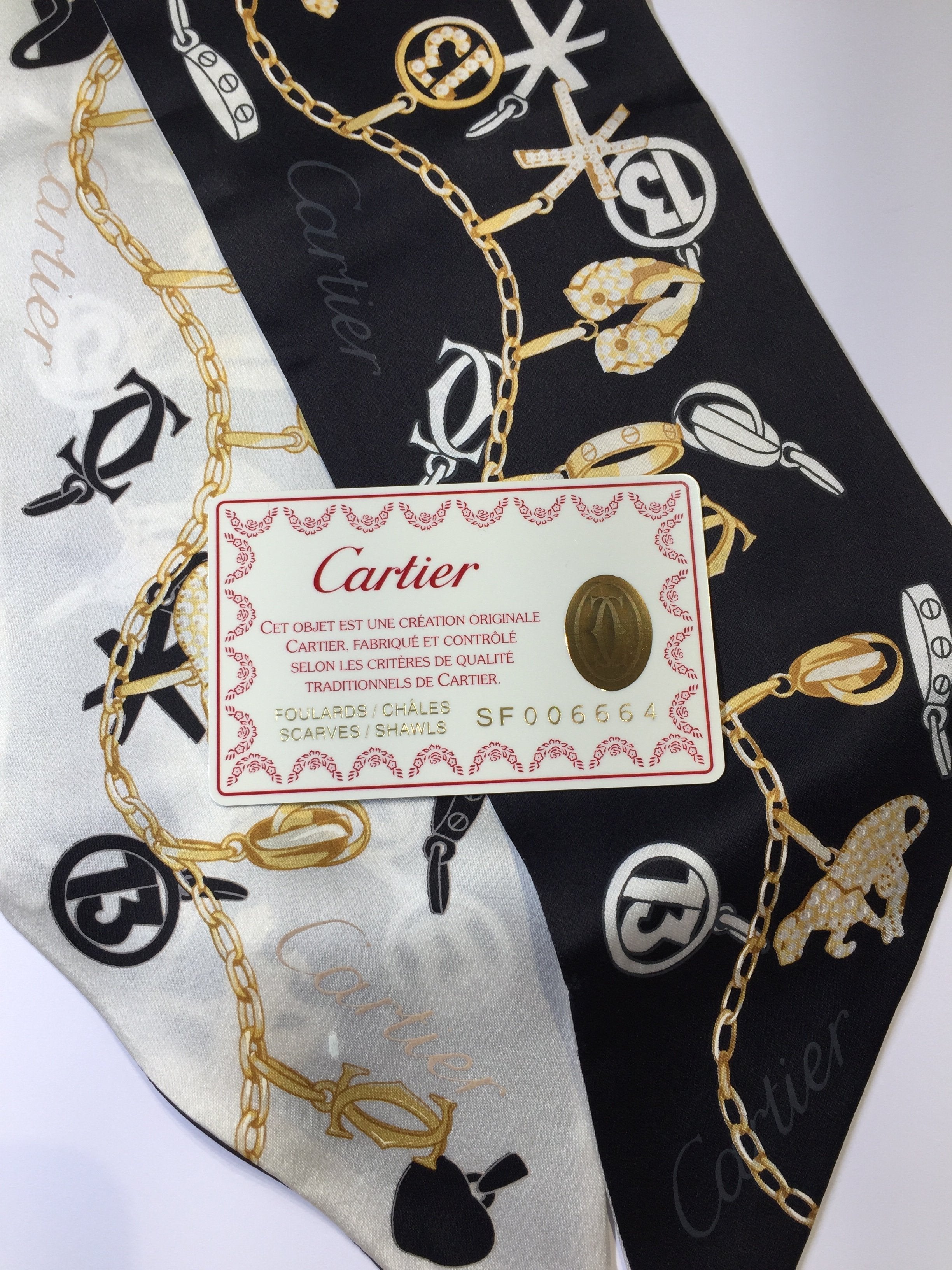 Cartier Silk Scarf - Vintage Cartier 