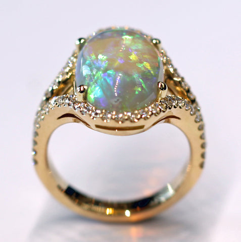 Deleuse Designer Opal and Diamond Ring, SOLD – Deleuse Fine Jewelry