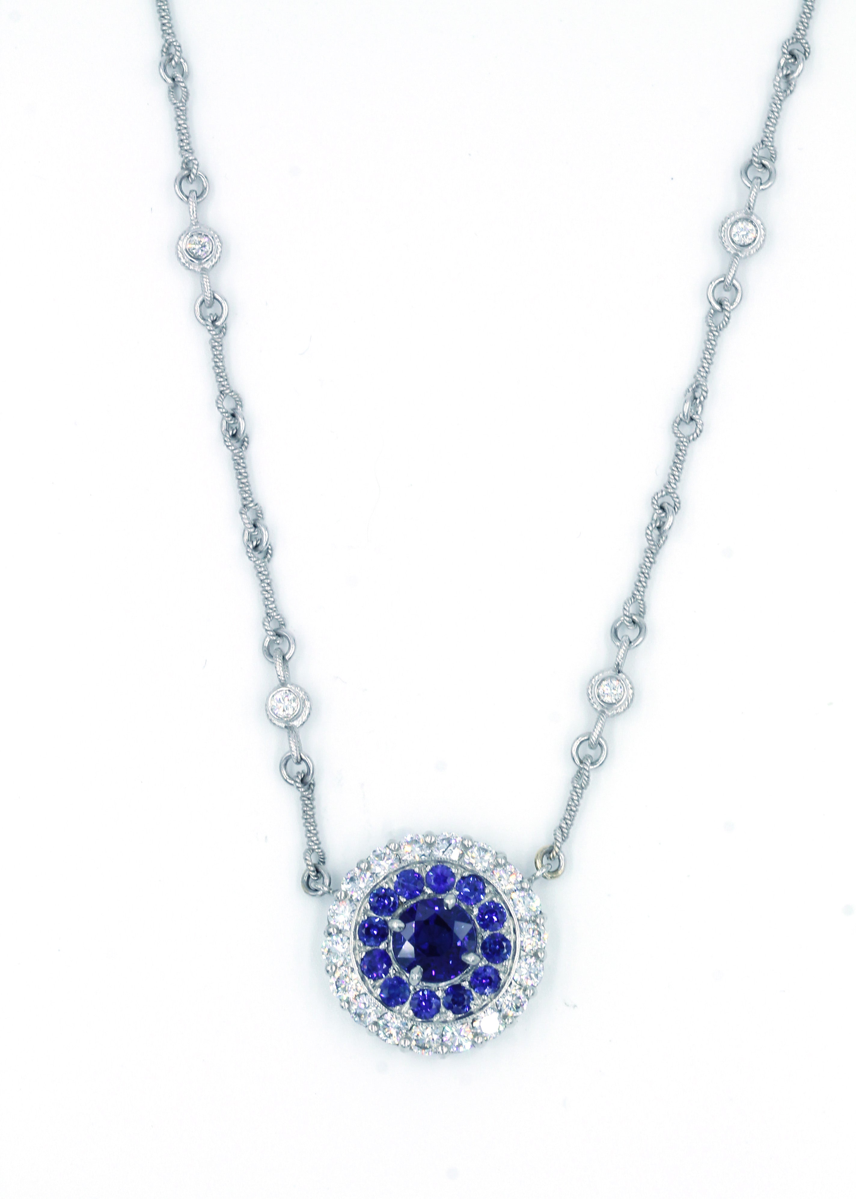 Janet Deleuse Designer Sapphire and Diamond Neckla – Deleuse Fine Jewelry