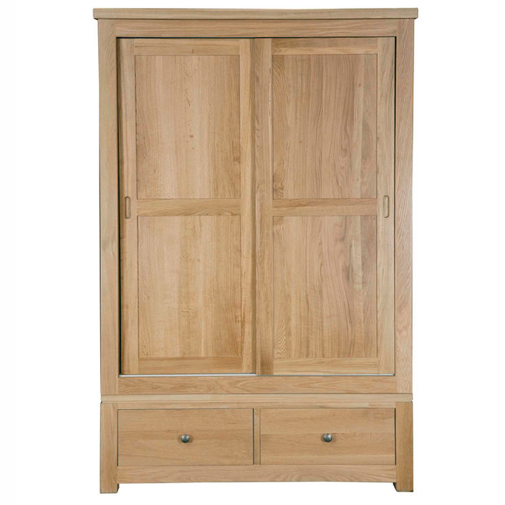 Woodstock Oak 2 Sliding Door Double Wardrobe - A Touch of ...