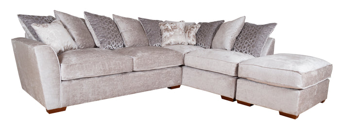 Wilmslow Pillow Back Corner Sofa and Footstool