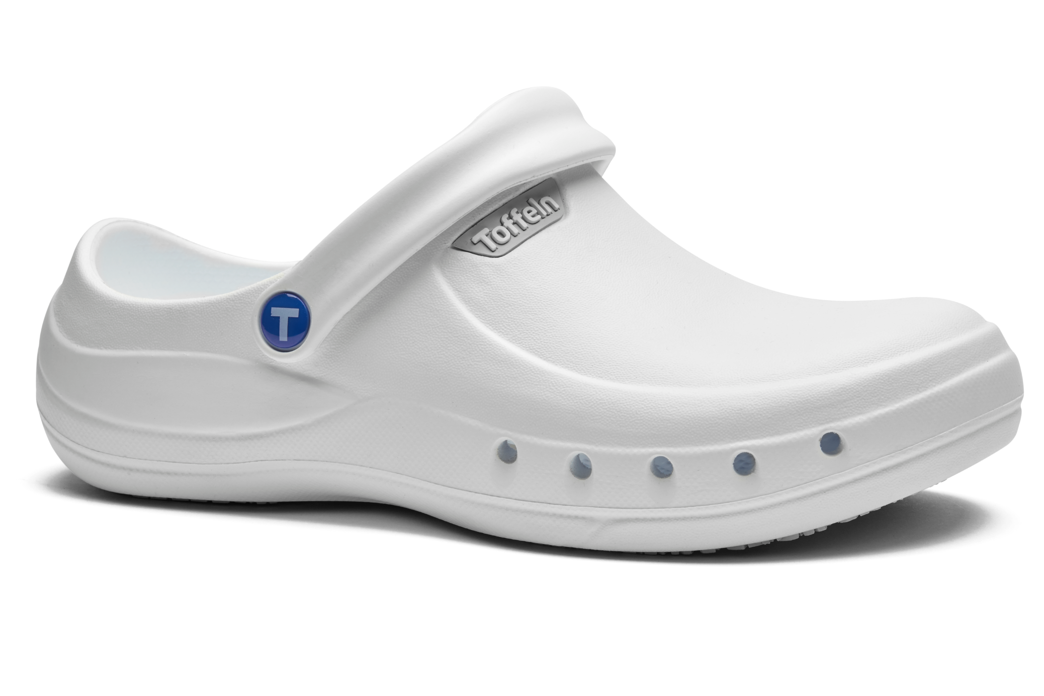 An image of Toffeln EziKlog V2.0 Nurses Clogs, White / 11