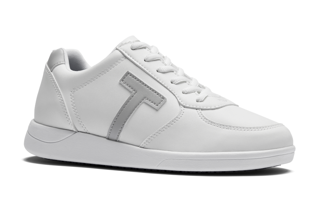 An image of Toffeln UltraLite Trainer Nurses Shoes, White / 9